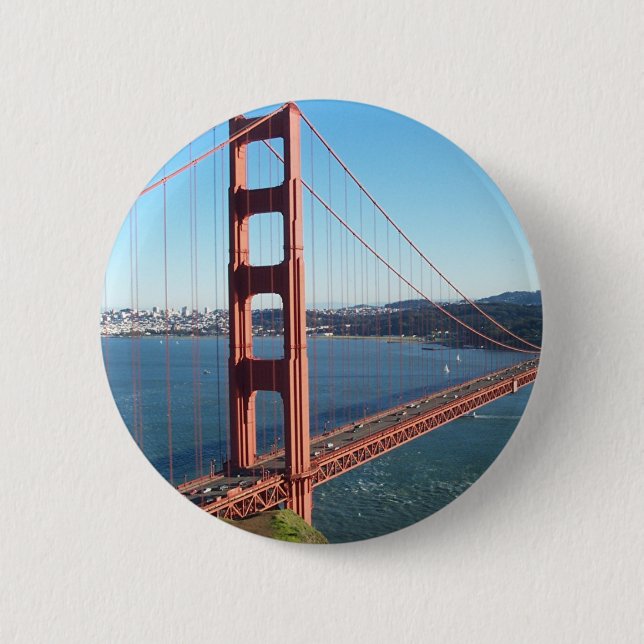 Macaron Rond 5 Cm Golden gate bridge, San Francisco (Devant)