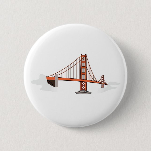 Macaron Rond 5 Cm Golden Gate    BridgeSan Francisco Destination (Devant)