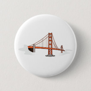 Macaron Rond 5 Cm Golden Gate BridgeSan Francisco Destination