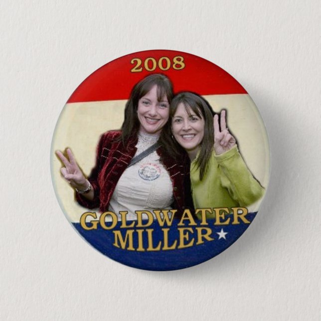 Macaron Rond 5 Cm Goldwater 2008/bouton de Miller (Devant)