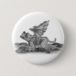 Macaron Rond 5 Cm Golem Gargoyle