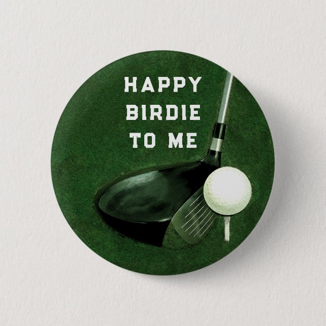 Macaron Rond 5 Cm Golf Birdie (Devant)