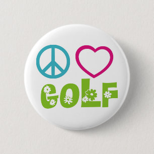 Macaron Rond 5 Cm Golf d'amour de paix