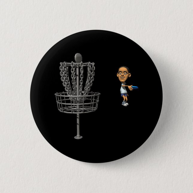 Macaron Rond 5 Cm Golf de disque (Devant)