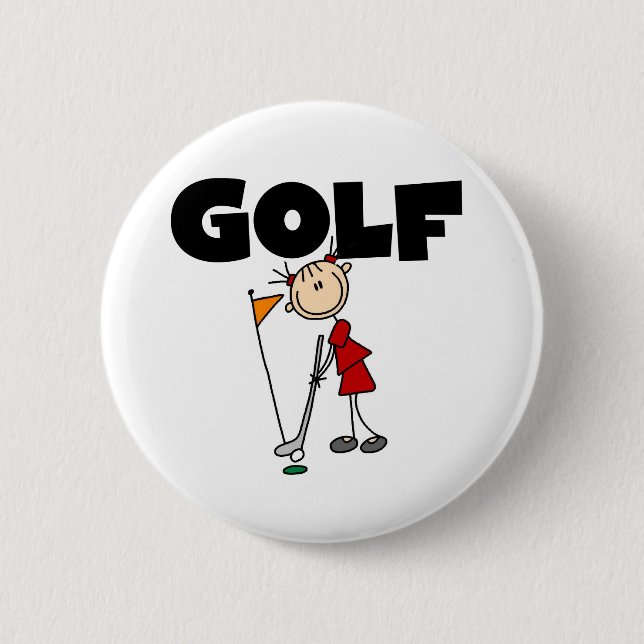 Macaron Rond 5 Cm GOLF de filles (Devant)