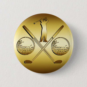 MACARON ROND 5 CM GOLF D'OR