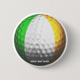 Macaron Rond 5 Cm Golf irlandais