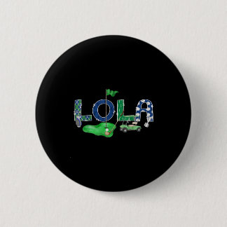 Macaron Rond 5 Cm Golf Lola Hole In One Golf 1st Birthday Boy Party 