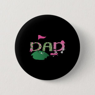 Macaron Rond 5 Cm Golf Papa Trou en un Golf 1ère fête d'anniversaire