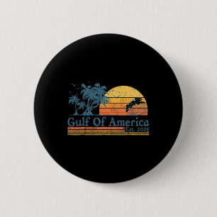 Macaron Rond 5 Cm Golfe De Usa America Est 2025 Retro Vintage Beach