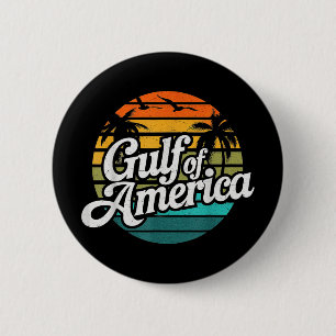 Macaron Rond 5 Cm Golfe Des Etats-Unis Est 2025 Amérique Rétro Golfe