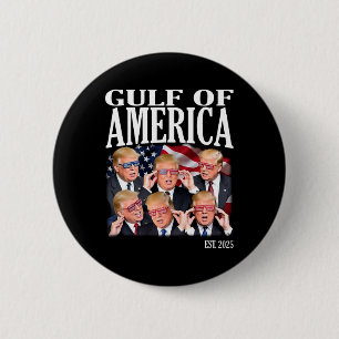 Macaron Rond 5 Cm Golfe Des Etats-Unis Est 2025 Trump Golfe Des Etat
