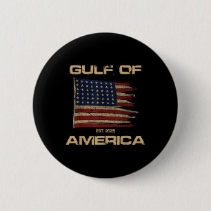 Macaron Rond 5 Cm Golfe Des Etats-Unis Est Depuis 2025 Drapeau Améri
