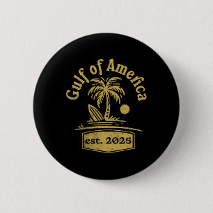 Macaron Rond 5 Cm Golfe Des Usa Amérique Est 2025 Retro Golfe Des Us