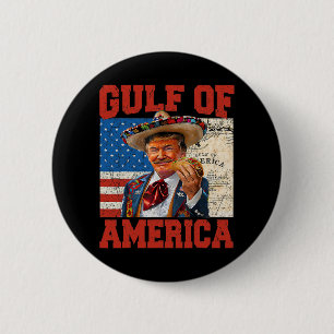 Macaron Rond 5 Cm Golfe Des Usa Amérique Est 2025 Trump 4 juillet