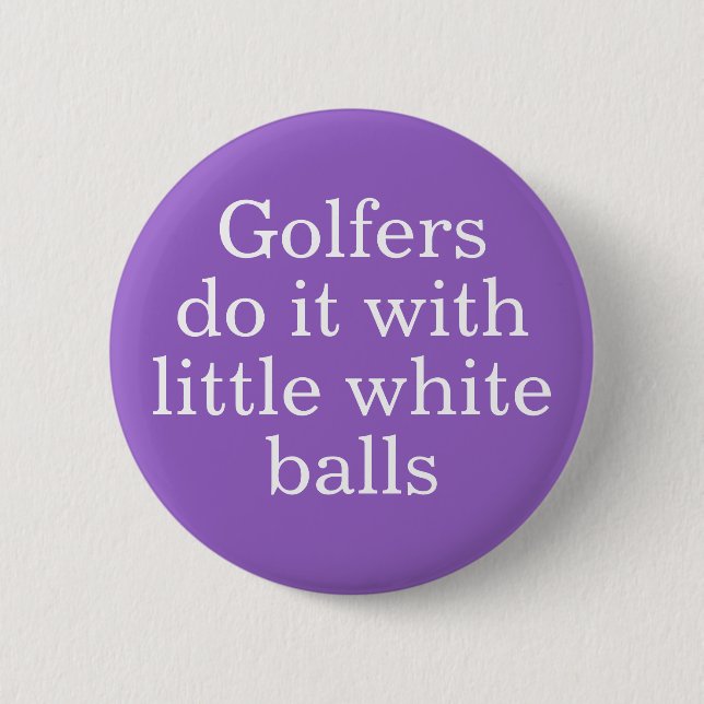Macaron Rond 5 Cm Golfers do it with little white balls (Devant)