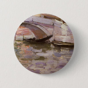 Macaron Rond 5 Cm Gondolas de John Singer Sargent, Impressionnisme A