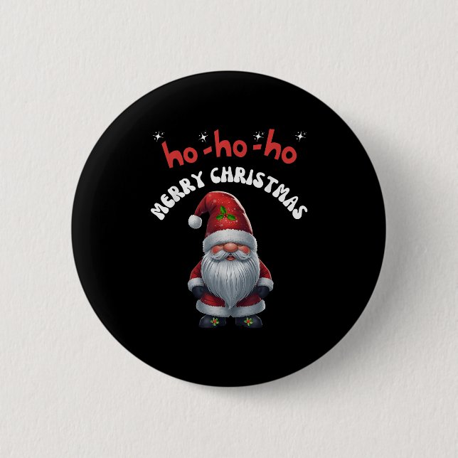 Macaron Rond 5 Cm Gonk Gnome Merry Christmas Santa Cute  (Devant)