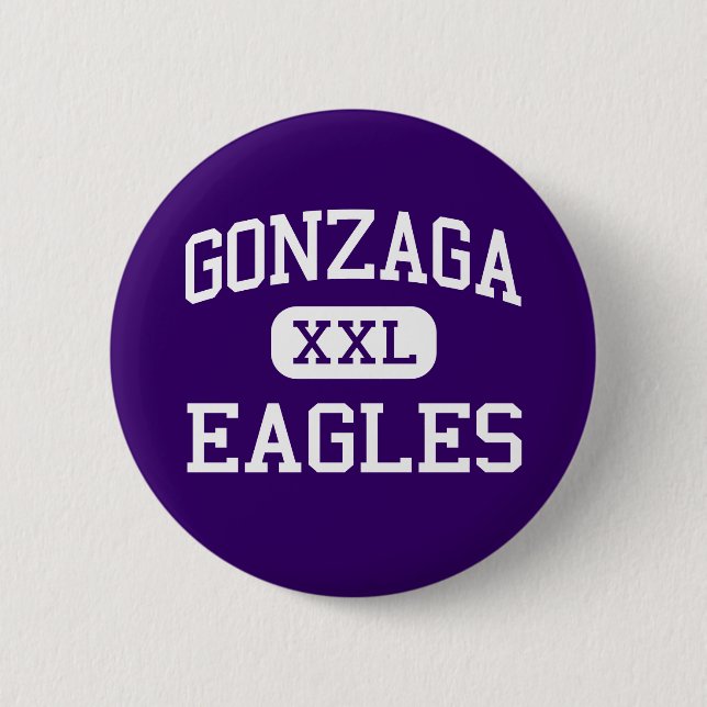 Macaron Rond 5 Cm Gonzaga - Eagles - université - Washington (Devant)