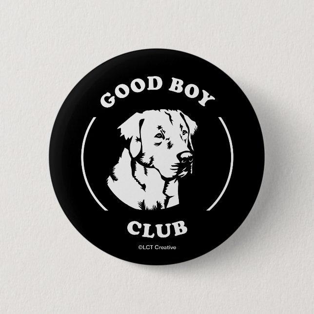 Macaron Rond 5 Cm Good Boy Club (Devant)