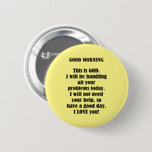 Macaron Rond 5 Cm Good Morning From God (personnaliser)