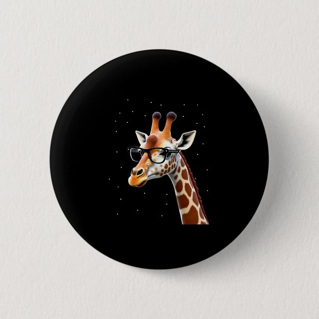 Macaron Rond 5 Cm Good Time Hipster Giraffe T-Shirt Men's Women's Ch (Devant)
