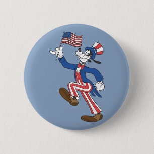 Macaron Rond 5 Cm Goofy   Patriotique