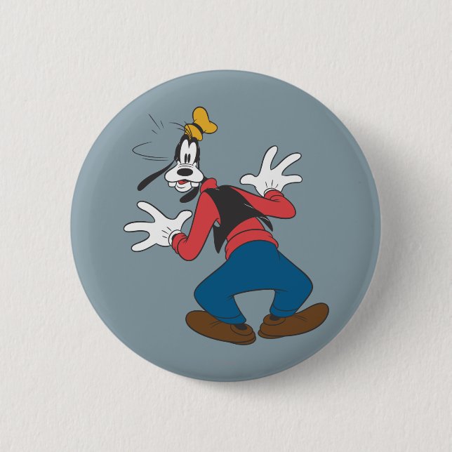 Macaron Rond 5 Cm Goofy | Retourné (Devant)