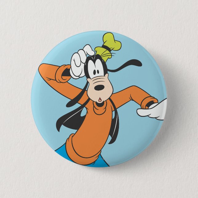 Macaron Rond 5 Cm Goofy | Tête de projection (Devant)