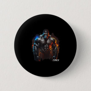 Macaron Rond 5 Cm Gorilla Monkey Gym Porter Bodybuilding Workbuildin