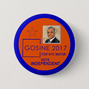 Macaron Rond 5 Cm Gosine pour le maire de New York 2017