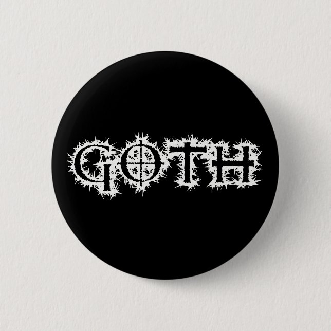 Macaron Rond 5 Cm Goth (Devant)
