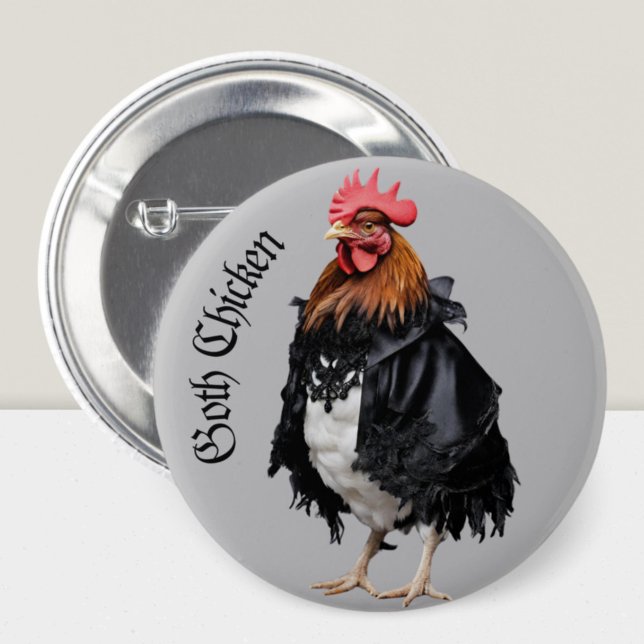 Macaron Rond 5 Cm Goth poulet grunge gothique Cuisine (Créateur téléchargé)