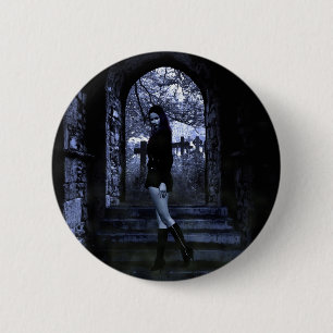 Macaron Rond 5 Cm Gothique Girls Le bouton Crypt