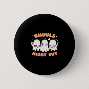 Macaron Rond 5 Cm Gouls Night Out - Kawaii Style Cute Funny Hallowe