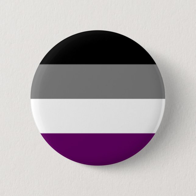 Macaron Rond 5 Cm goupille asexuelle de fierté (Devant)