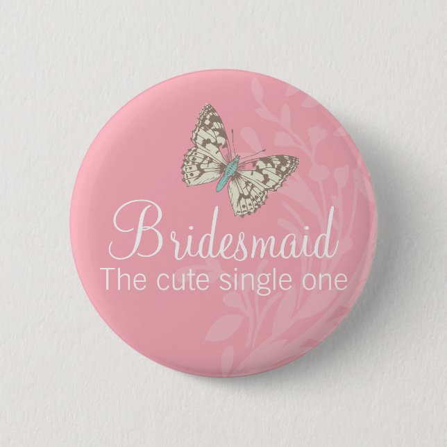 Macaron Rond 5 Cm Goupille/bouton de mariage de rose de demoiselle (Devant)