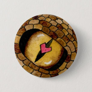 Macaron Rond 5 Cm Goupille d'amour de reptile