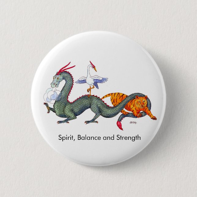 Macaron Rond 5 Cm Goupille d'arts martiaux (Devant)