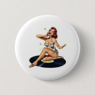 Macaron Rond 5 Cm goupille de chant vers le haut de fille