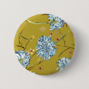 Macaron Rond 5 Cm Goupille de chrysanthèmes