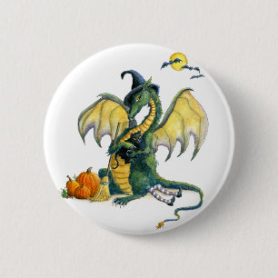 Macaron Rond 5 Cm Goupille de dragon de Halloween