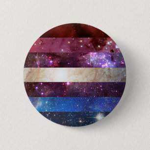 Macaron Rond 5 Cm Goupille de drapeau de nébuleuse de Bigender