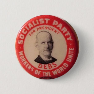 Macaron Rond 5 Cm Goupille de reproduction d'Eugene Debs