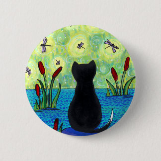 Macaron Rond 5 Cm Goupille de rêveur de libellule