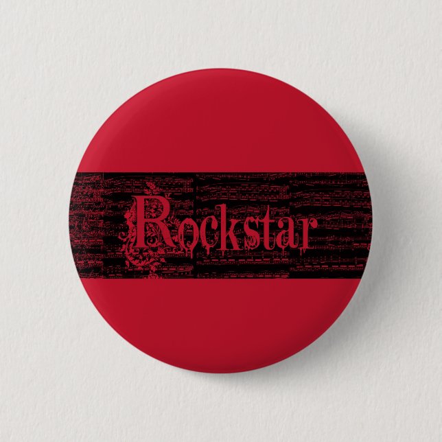 Macaron Rond 5 Cm Goupille de rojo de Rockstar (Devant)