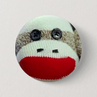 Macaron Rond 5 Cm Goupille de singe de chaussette