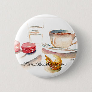 Macaron Rond 5 Cm Goupille FRANÇAISE de THÉ