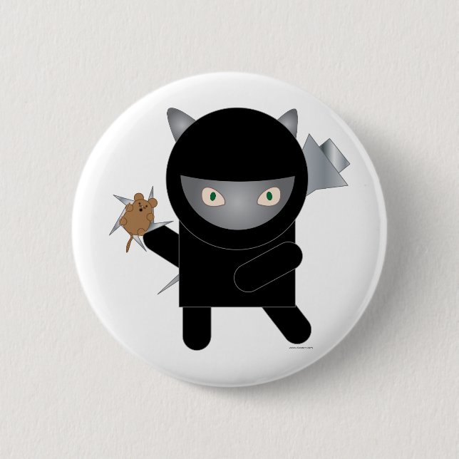 Macaron Rond 5 Cm goupille ninja (Devant)