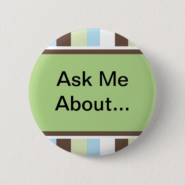 Macaron Rond 5 Cm Goupille rayée (Devant)